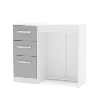 An Image of Lynx White and Grey Dressing Table Grey and White