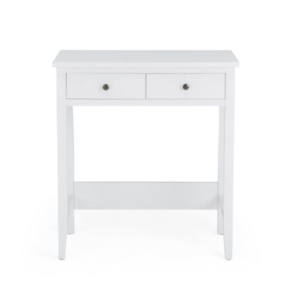 An Image of Lynton Compact White Dressing Desk White