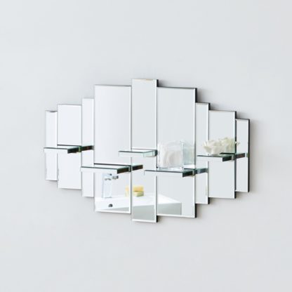 An Image of Glam Mirrored Shelves Silver