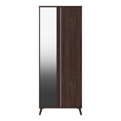 An Image of Jenson 2 Door Wardrobe Dark Grey