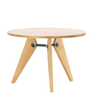 An Image of Vitra Guéridon 2-4 Seater Table Natural Solid Oak