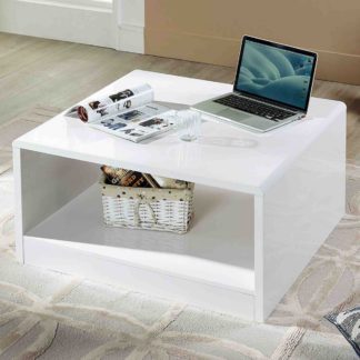 An Image of Manhattan Square Coffee Table White