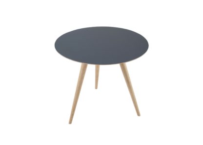 An Image of Gazzda Arp Side Table Dia 45cm Dark Olive Linoleum