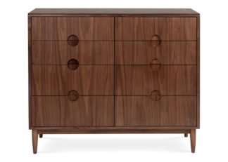 An Image of Heal's Amira 8 Drawer Wide Chest Walnut