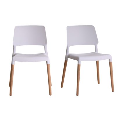 An Image of Reims Set of 2 Dining Chairs Black