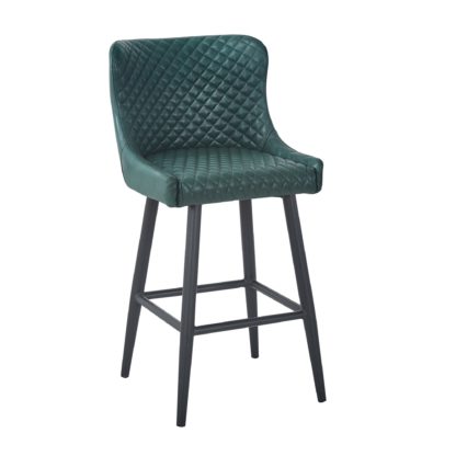 An Image of Montreal Bar Stool Emerald Green PU Leather Emerald Green