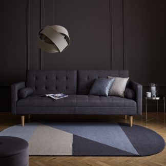 An Image of Alder Wool Rug Grey and Blue