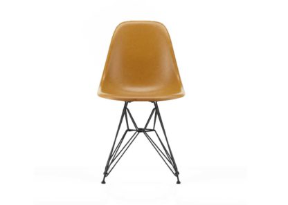 An Image of Vitra Eames Fibreglass Chair DSR Eames Sea Foam Green 30 Basic Dark Powder