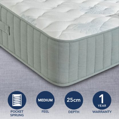 An Image of Sensation 1200 Pocket Memory Foam Mattress White