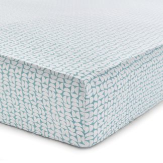 An Image of Helena Springfield Liv Tolka Teal Fitted Sheet Teal (Blue)