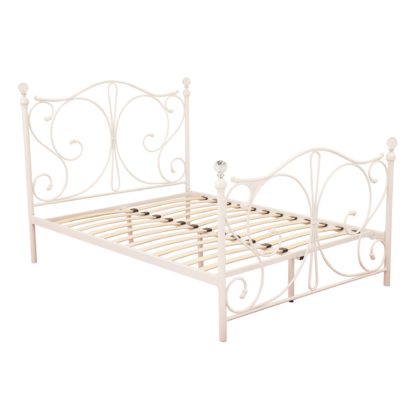 An Image of Florence Metal Bedstead Black