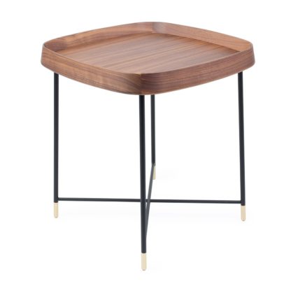 An Image of Porada Fritz 4 Square Side Table Walnut