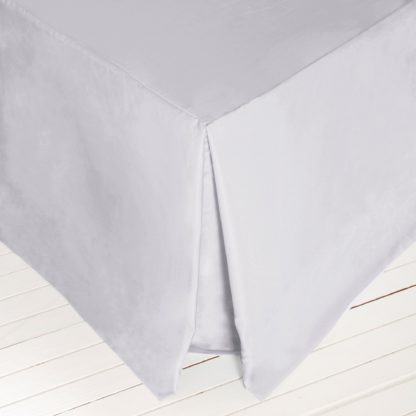 An Image of Dorma 500 Thread Count 100% Cotton Sateen Silver Valance Silver