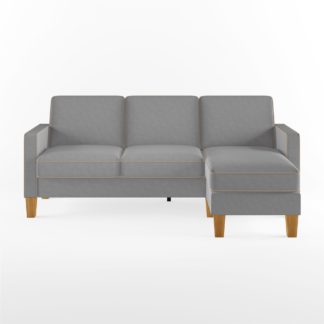 An Image of Bowen Chenille Corner Sofa Grey