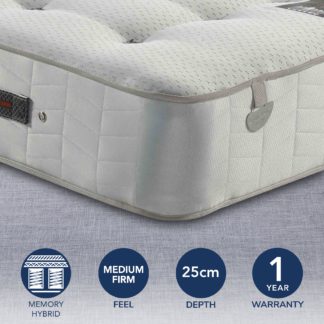 An Image of Pocketo 1000 Cool Blue Memory Foam Mattress White