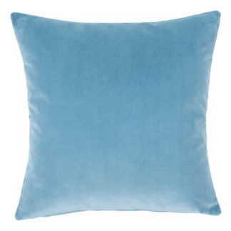 An Image of Heal's Velvet Cushions Slate Blue 60 x 60cm