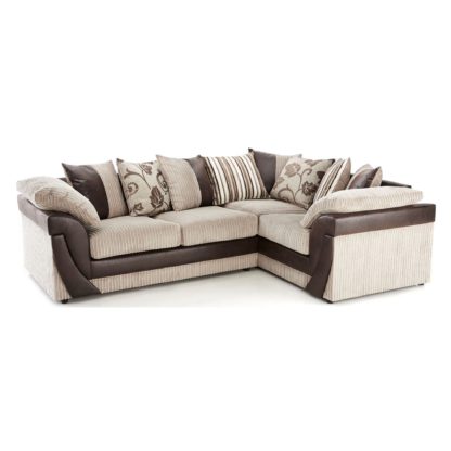 An Image of Lush Scatter Back Right Hand Corner Sofa Black