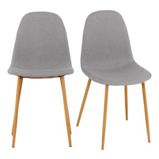 An Image of Bailey Set of 4 Dining Chairs Grey Fabric Grey