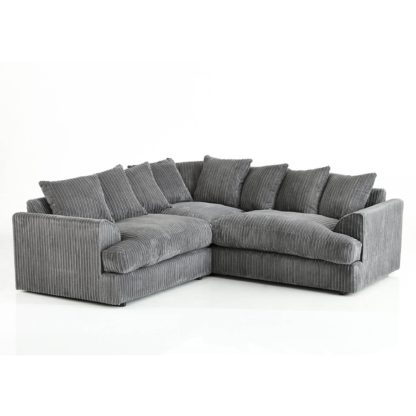 An Image of Jasper Large Corner Sofa Black