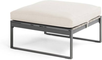 An Image of Catania Garden Modular Ottoman, Grey and Polywood