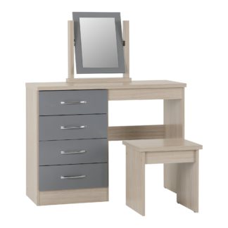 An Image of Nevada Grey Dressing Table Set Grey