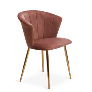 An Image of Kendall Chair Rose Velvet Blush