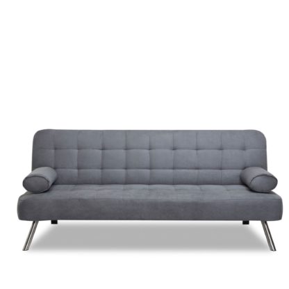 An Image of Tobi Fabric Sofa Bed Black