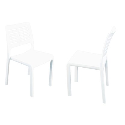 An Image of Mistral Set of 2 Dining Chairs Grey