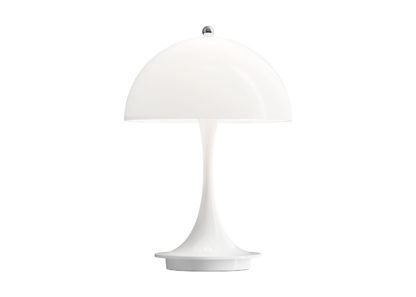 An Image of Louis Poulsen Panthella Portable Table Lamp Opal