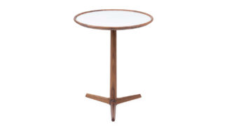 An Image of Porada Pausa 61 Side Table Walnut Glass