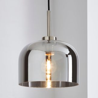 An Image of Palazzo Smoked Glass Pendant Ceiling Fitting Chrome