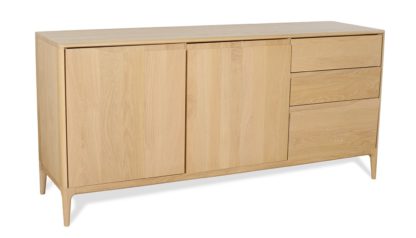 An Image of Ercol Romana Small Sideboard 3 Drawer Dead Matt Oak