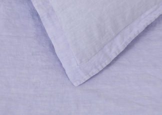 An Image of Heal's Washed Linen Lilac Duvet Cover Double