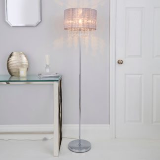 An Image of Riah Jewel Grey Floor Lamp Grey