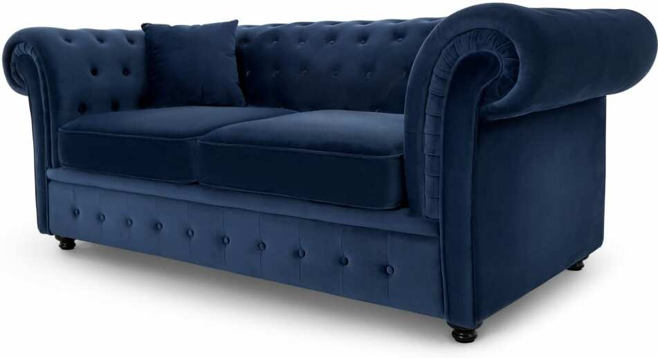 Branagh Sofa Bed, Electric Blue Velvet Compare Furnishings