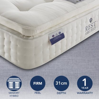 An Image of Rest Assured 2000 Pocket Memory Firmer Mattress White