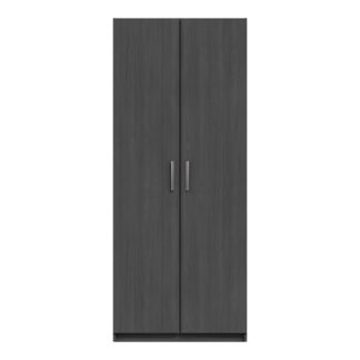 An Image of Piper 2 Door Wardrobe Graphite (Grey)