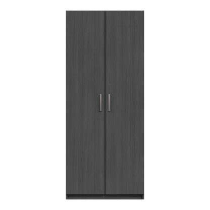 An Image of Piper 2 Door Wardrobe Graphite (Grey)