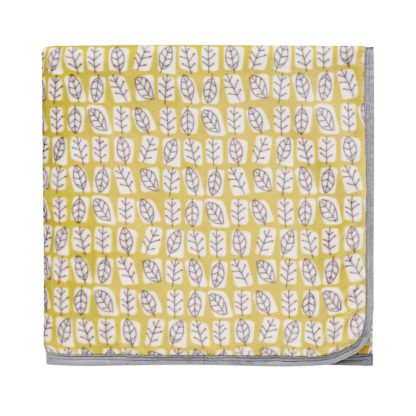 An Image of Helena Springfield Unna Chartreuse Fleece Throw Natural (Cream)