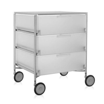 An Image of Kartell Mobil 2 Drawer Clear Blue