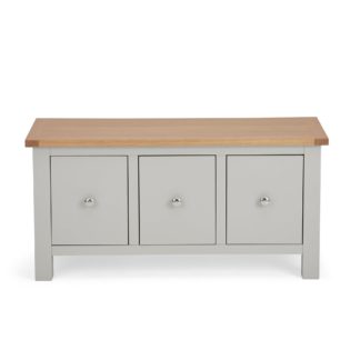 An Image of Bromley Grey Storage Bench Grey