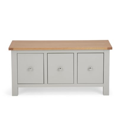 An Image of Bromley Grey Storage Bench Grey