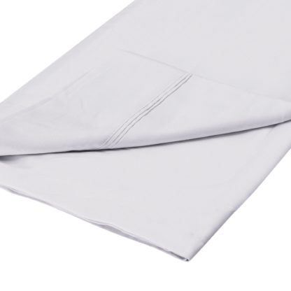 An Image of Dorma 500 Thread Count 100% Cotton Sateen Plain Flat Sheet White