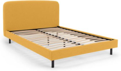 An Image of Besley King Size Bed, Yolk Yellow