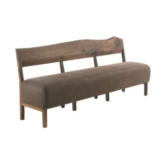 An Image of Riva 1920 Betty Bench Walnut & Utah Leather