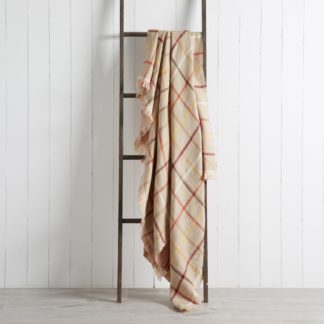 An Image of Layton Check 130cm x 180cm Throw Blush