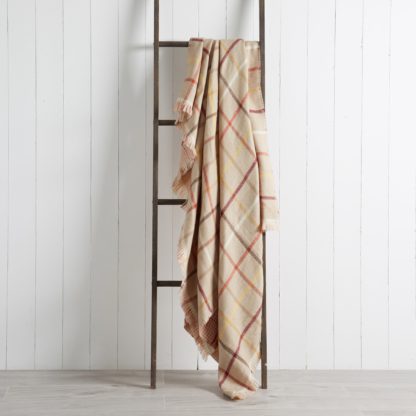 An Image of Layton Check 130cm x 180cm Throw Blush