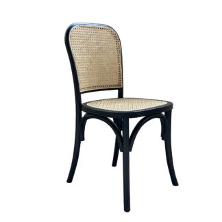 An Image of Tulle Black Dining Chair Black