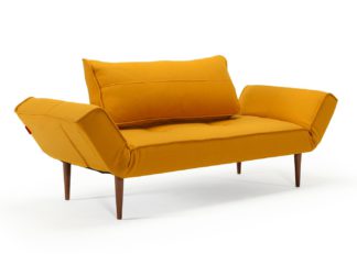 An Image of Heal's Tilt Sofa Bed Dessin Mustard