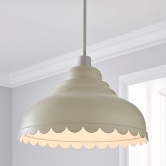 An Image of Sofie Scalloped Easy Fit Pendant Cream